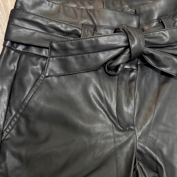 Elegant Black Faux Leather Pantsuit - Picture 3 of 6